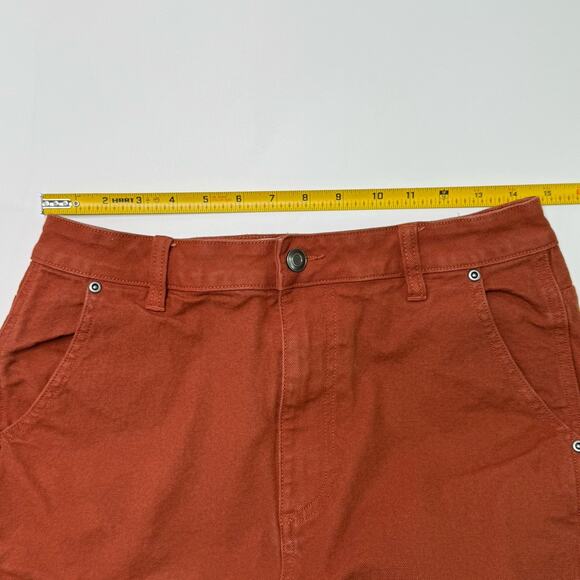STOIC Venture Shorts Women's Size 10 High Rise Brown Rust Orange Coconut Shell - Picture 4 of 6